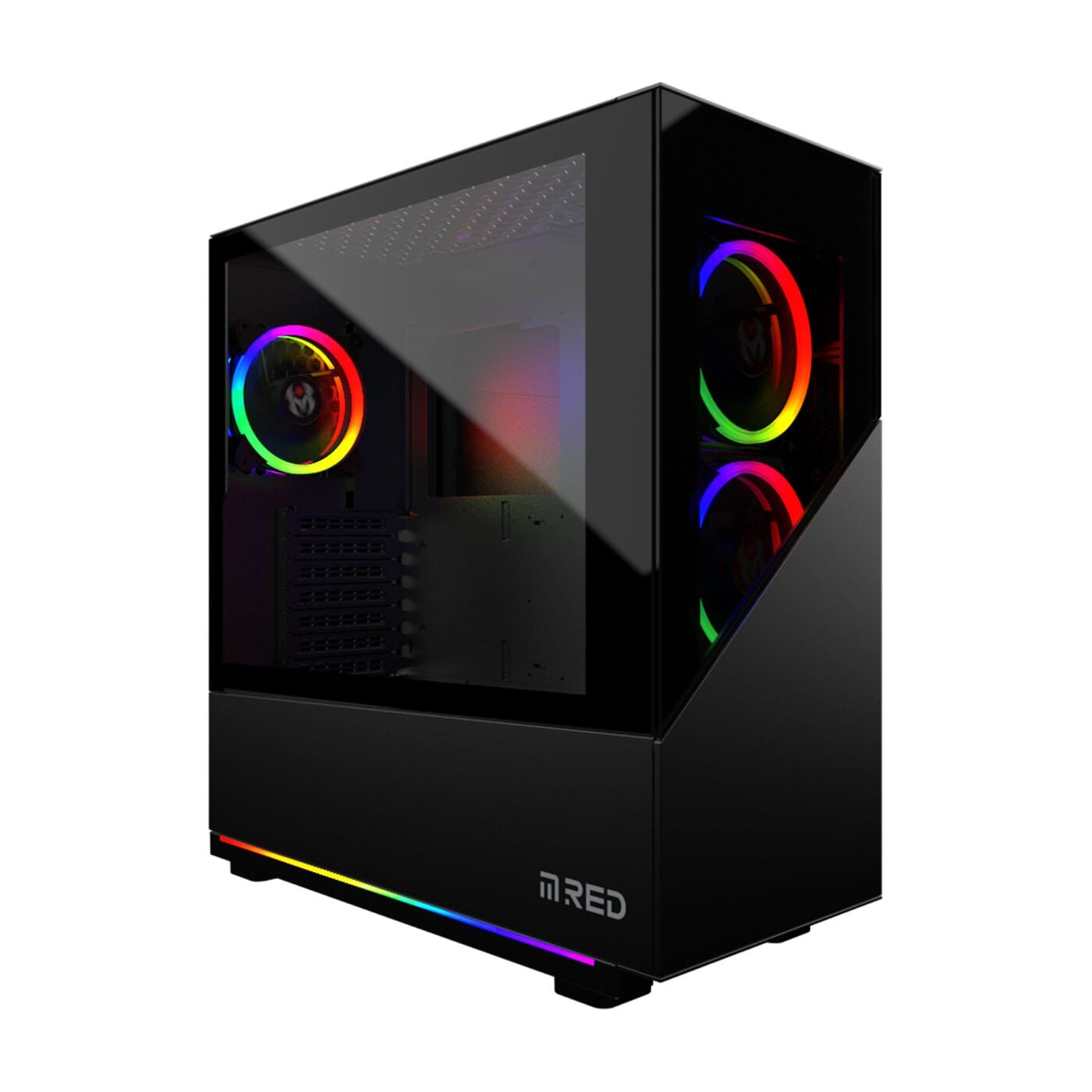 Boîtier PC M.RED ELITE BLACK Rainbow ARGB MR-006 - MT/Sans Alim/ATX