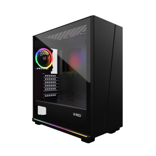 Boitier PC M.RED BLACK DESTROYER Strip-G - ARGB - MT/ATX